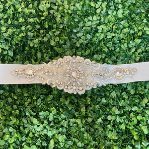 Ivory embellished bridal belt